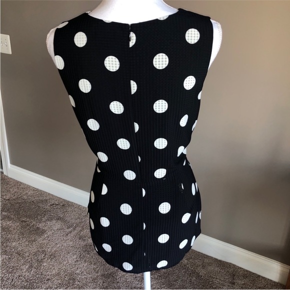 Ann Taylor Black and White Polka Dot Blouse - Picture 4 of 9